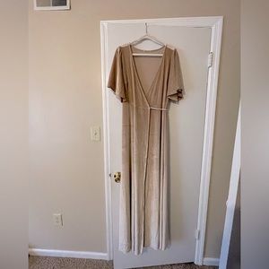 WORN ONCE! Baltic Born Velvet Wrap Dress with Split 🎀
